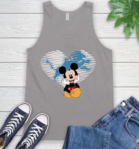 NFL Detroit Lions The Heart Mickey Mouse Disney Football T Shirt_000 Tank Top 3