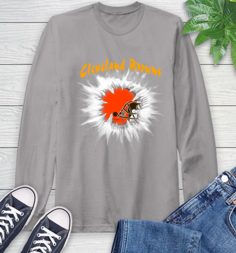 Cleveland Browns NFL Football Adoring Fan Rip Sports Long Sleeve T-Shirt 6