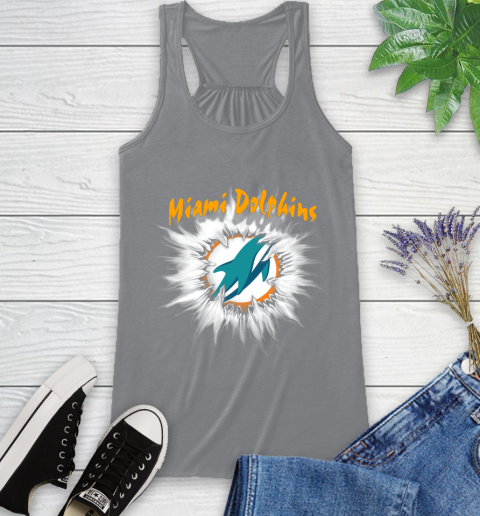 Miami Dolphins NFL Football Adoring Fan Rip Sports Racerback Tank 4