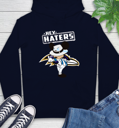 NFL Hey Haters Mickey Football Sports Baltimore Ravens Hoodie 3