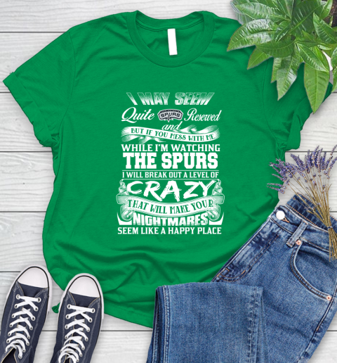 San Antonio Spurs NBA Basketball Don't Mess With Me While I'm Watching My Team Women's T-Shirt 9