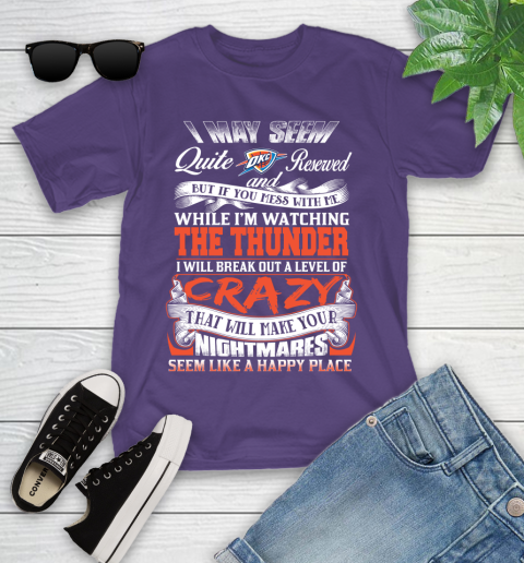 Oklahoma City Thunder NBA Basketball Don't Mess With Me While I'm Watching My Team Youth T-Shirt 3
