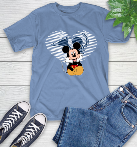 NFL Los Angeles Rams The Heart Mickey Mouse Disney Football T Shirt_000 T-Shirt 12