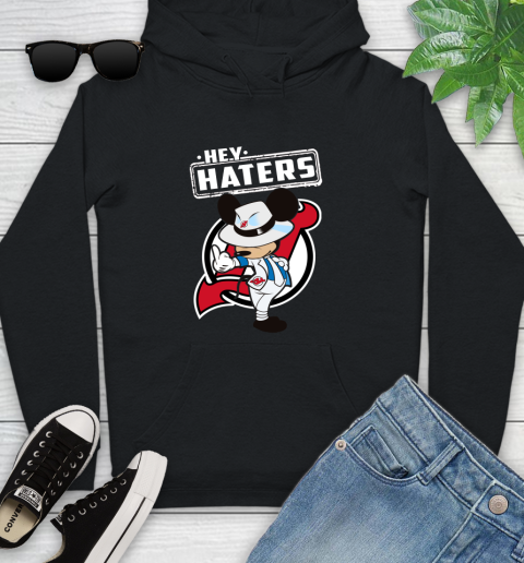 NHL Hey Haters Mickey Hockey Sports New Jersey Devils Youth Hoodie