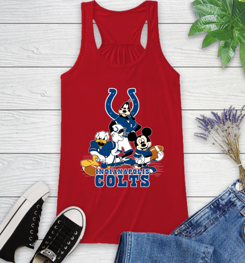 NFL Indianapolis Colts Mickey Mouse Donald Duck Goofy Football Shirt Racerback Tank 5