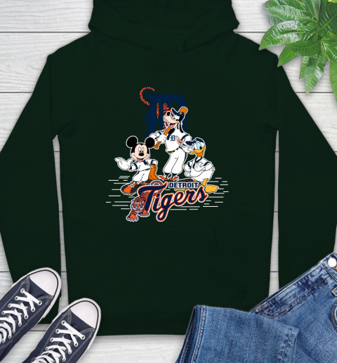 MLB Detroit Tigers Mickey Mouse Donald Duck Goofy Baseball T Shirt Hoodie 12