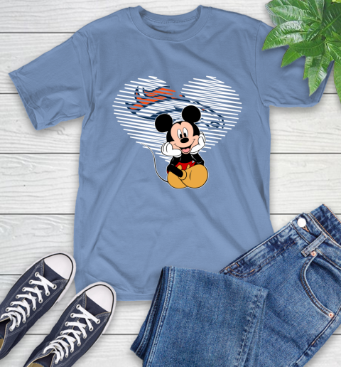 NFL Denver Broncos The Heart Mickey Mouse Disney Football T Shirt_000 T-Shirt 12