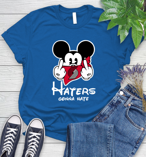 NBA Portland Trail Blazers Haters Gonna Hate Mickey Mouse Disney Basketball T Shirt Women's T-Shirt 12