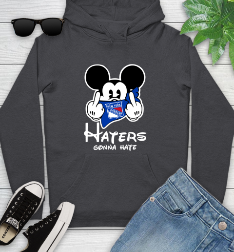 NHL New York Rangers Haters Gonna Hate Mickey Mouse Disney Hockey T Shirt Youth Hoodie 8