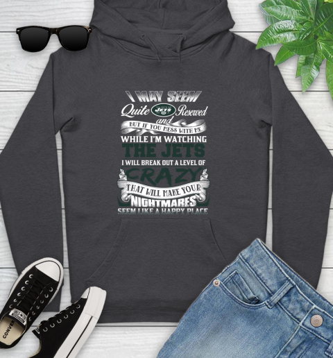 New York Jets NFL Football Don't Mess With Me While I'm Watching My Team Youth Hoodie 8