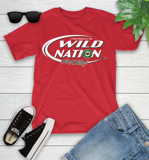NHL A True Friend Of The Minnesota Wild Dilly Dilly Hockey Sports Youth T-Shirt 13
