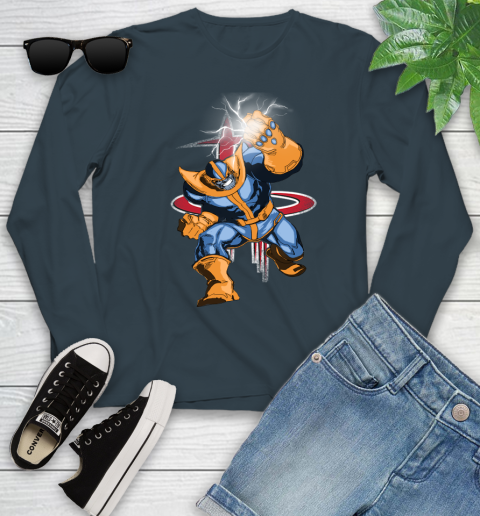 Houston Rockets NBA Basketball Thanos Avengers Infinity War Marvel Youth Long Sleeve 9