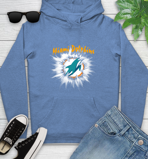 Miami Dolphins NFL Football Adoring Fan Rip Sports Youth Hoodie 13