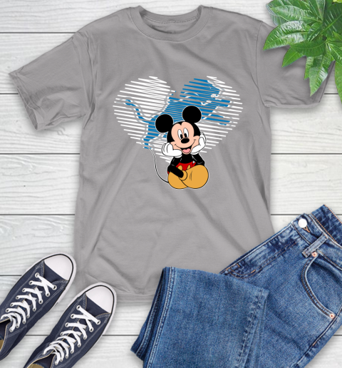 NFL Detroit Lions The Heart Mickey Mouse Disney Football T Shirt_000 T-Shirt 6