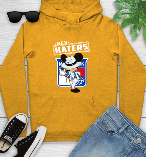 NHL Hey Haters Mickey Hockey Sports New York Rangers Youth Hoodie 2