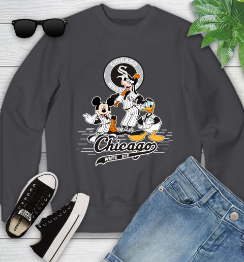MLB Chicago White Sox Mickey Mouse Donald Duck Goofy Baseball T Shirt Youth Sweatshirt 5
