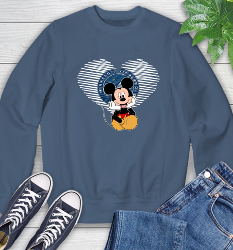NBA Minnesota Timberwolves The Heart Mickey Mouse Disney Basketball Sweatshirt 8