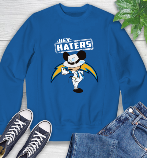NFL Hey Haters Mickey Football Sports Los Angeles Chargers Sweatshirt