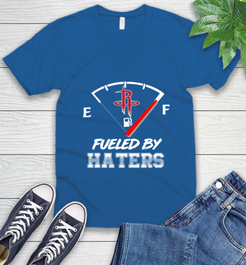 Houston Rockets NBA Basketball Fueled By Haters Sports V-Neck T-Shirt 5