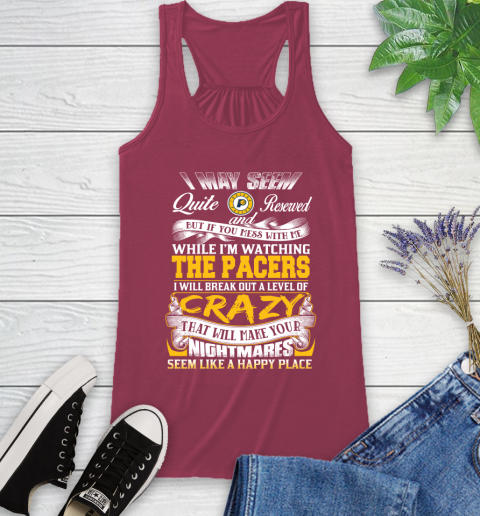 Indiana Pacers NBA Basketball Don't Mess With Me While I'm Watching My Team Racerback Tank 7