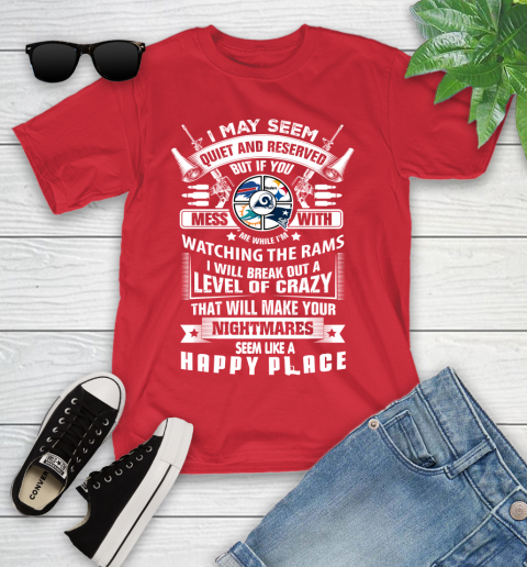Los Angeles Rams NFL Football Don't Mess With Me While I'm Watching My Team Sports (1) Youth T-Shirt 13