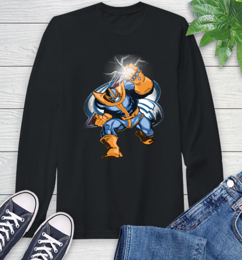 Colorado Avalanche NHL Hockey Thanos Avengers Infinity War Marvel Long Sleeve T-Shirt