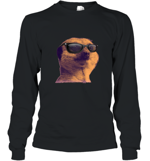 Funny Meerkat Cool Shades T shirt Pet Zoo Farm Animals Gift Long Sleeve