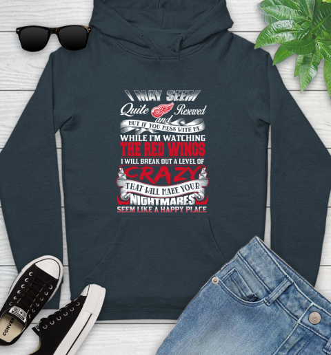 Detroit Red Wings NHL Hockey Don't Mess With Me While I'm Watching My Team Youth Hoodie 10