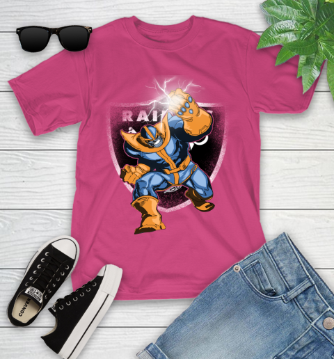 Oakland Raiders NFL Football Thanos Avengers Infinity War Marvel Youth T-Shirt 11