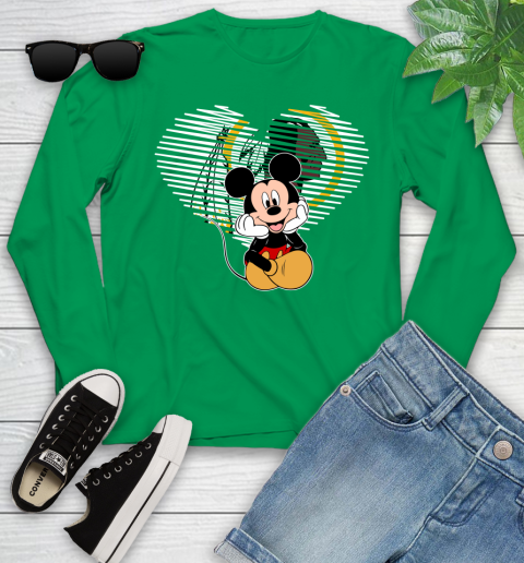 NFL Washington Redskins The Heart Mickey Mouse Disney Football T Shirt_000 Youth Long Sleeve 7