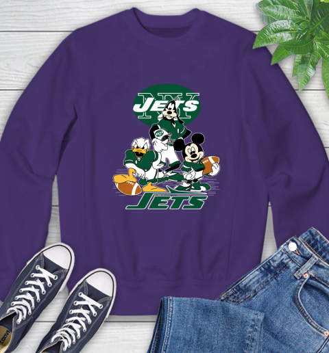 NFL New York Jets Mickey Mouse Donald Duck Goofy Football Shirt Sweatshirt 4