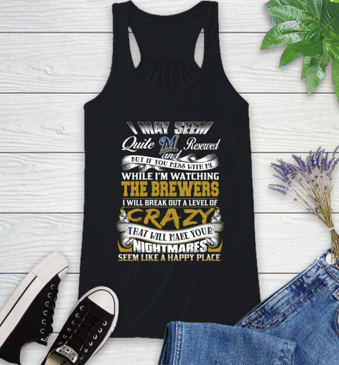 Milwaukee Brewers MLB Baseball Don't Mess With Me While I'm Watching My Team Racerback Tank