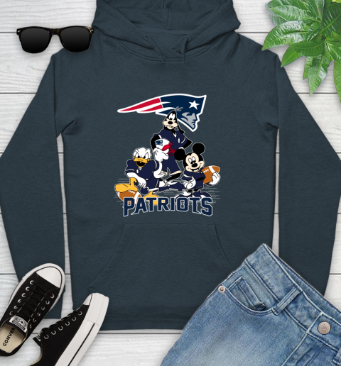 NFL New England Patriots Mickey Mouse Donald Duck Goofy Football Shirt Youth Hoodie 10