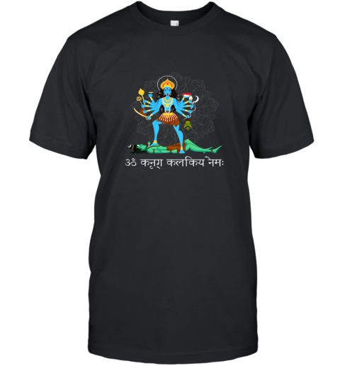 Goddess Kali T Shirt With Sanskrit Mantra FL T-Shirt
