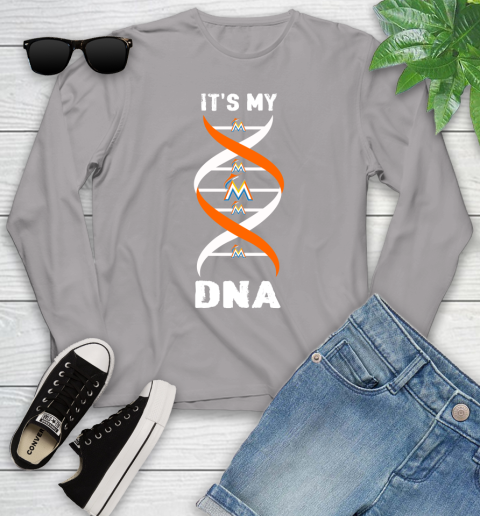 Miami Marlins MLB Baseball It's My DNA Sports Youth Long Sleeve 5