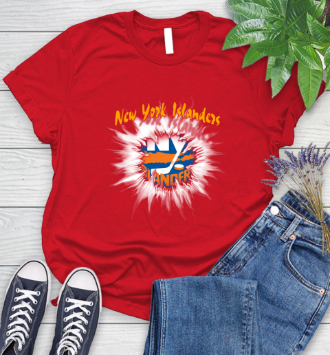 New York Islanders NHL Hockey Adoring Fan Rip Sports Women's T-Shirt 13