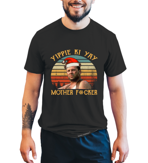 Die Hard Vintage T Shirt, John McClane T Shirt, Yippie Ki Yay Mother Fcker Tshirt, Christmas Gifts