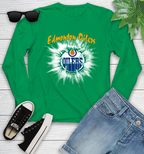 Edmonton Oilers NHL Hockey Adoring Fan Rip Sports Youth Long Sleeve 7