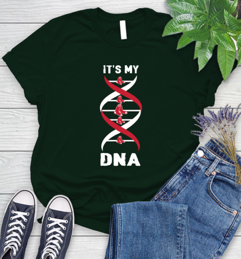 Boston Red Sox MLB Baseball It's My DNA Sports Women's T-Shirt 6