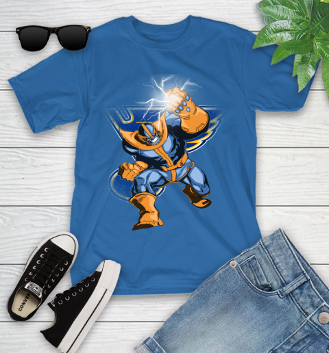 St.Louis Blues NHL Hockey Thanos Avengers Infinity War Marvel Youth T-Shirt 12