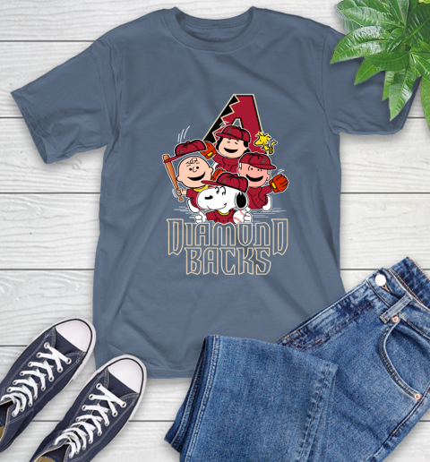 MLB Arizona Diamondbacks Snoopy Charlie Brown Woodstock The Peanuts Movie Baseball T Shirt_000 T-Shirt 8