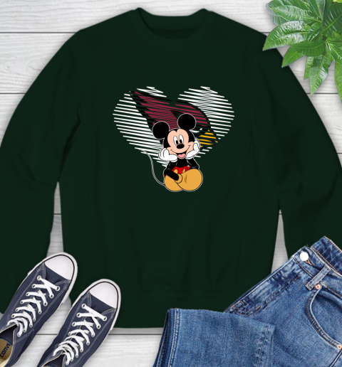 NFL Arizona Cardinals The Heart Mickey Mouse Disney Football T Shirt_000 Sweatshirt 12