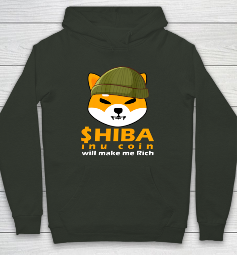 Shiba Will Make Me Rich Vintage Shiba Inu Coin Shiba Army Hoodie 16