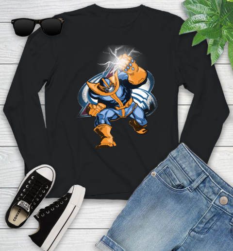 Colorado Avalanche NHL Hockey Thanos Avengers Infinity War Marvel Youth Long Sleeve