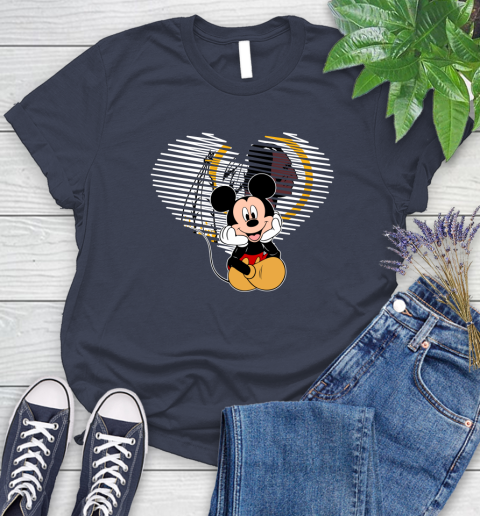 NFL Washington Redskins The Heart Mickey Mouse Disney Football T Shirt_000 Women's T-Shirt 14
