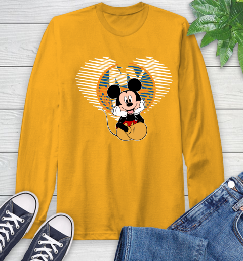NHL New York Islanders The Heart Mickey Mouse Disney Hockey Long Sleeve T-Shirt 2