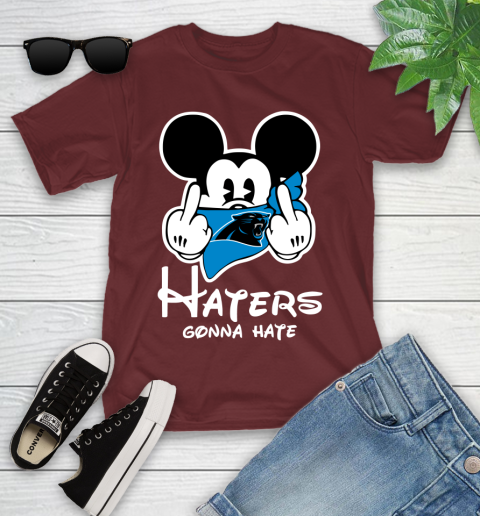 NFL Carolina Panthers Haters Gonna Hate Mickey Mouse Disney Football T Shirt_000 Youth T-Shirt 14