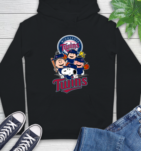 MLB Minnesota Twins Snoopy Charlie Brown Woodstock The Peanuts Movie Baseball T Shirt_000 Hoodie