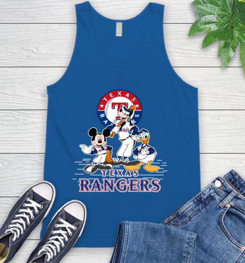 MLB Texas Rangers Mickey Mouse Donald Duck Goofy Baseball T Shirt Tank Top 5 MLB Texas Rangers Mickey Mouse Donald Duck Goofy Baseball T Shirt Tank Top - Image 5