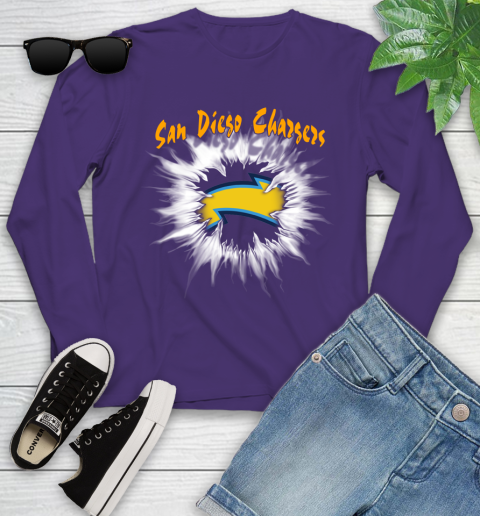 San Diego Chargers NFL Football Adoring Fan Rip Sports Youth Long Sleeve 4